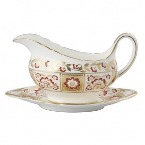 Royal Crown Derby Derby Panel Red Sauce Boat Stand
