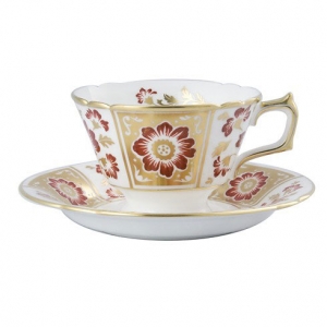 Royal Crown Derby Derby Panel Red Tea Cup