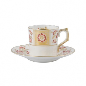 Royal Crown Derby Derby Panel Red Coffee Saucer