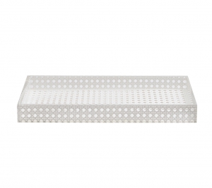 Kim Seybert Reed White Tray - 14.5 x 7.5