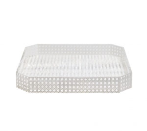 Kim Seybert Reed White Tray - 15 x 15