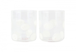 Vietri Drop White Double Old Fashioned/ 12 oz. - Set of 2