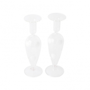 Vietri Drop White Candlesticks - Set of 2