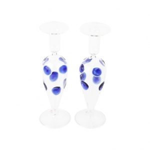 Vietri Drop Blue Candlesticks - Set of 2