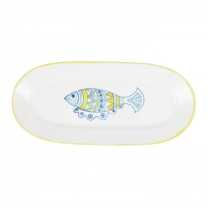 Vietri Elba's Fish Narrow Oval Platter - 16.75"