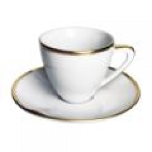 Anna Weatherley Simply Elegant Gold Espresso Cup + Saucer - 2.5 oz. capacity