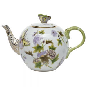 Herend Royal Garden Teapot w/ Butterfly
