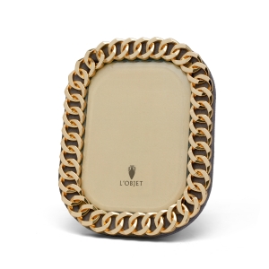 L'Objet Cuban Link Frame Frame - 5 x 7 - Gold
