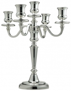 Ercuis Ancien Silverplate Five Light Candelabra