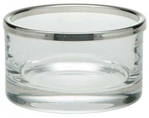 Ercuis Cerclee Straight Glass Bowl w/ Rim - 4.25"