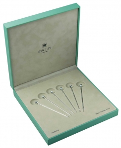 Ercuis Spheric Set of Six Hors D'Oeuvre Picks in a Case