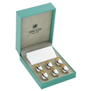Ercuis Pineapple Name Card Holders / Boxed Set 6