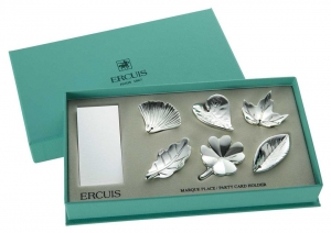 Ercuis Leaf Collection Place Card Holders / Set 6
