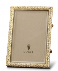 L'Objet Rectangular Pave Frames Gold + Yellow Crystals - 4 x 6"