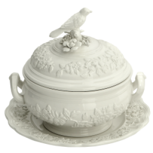 Mottahedeh Small Creamware Bird Tureen and Stand