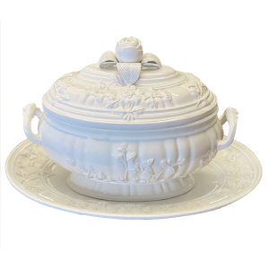 Mottahedeh Creamware Rose Tureen & Stand