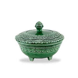 Arte Italica Finezza Italian Green Petite Covered Dish