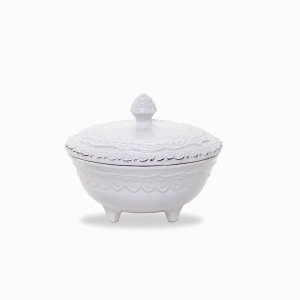 Arte Italica Finezza White Petite Covered Dish