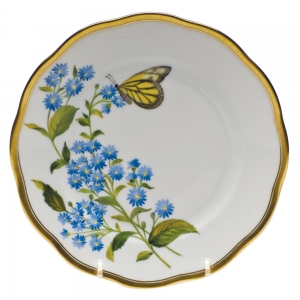 Herend American Wildflower Blue Wood Aster Bread & Butter Plate - 6"D