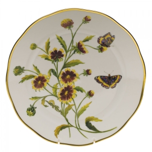 Herend American Wildflower Indian Blanket Flower Dinner Plate -10.5"