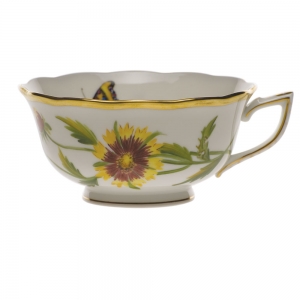 Herend American Wildflower Indian Blanket Flower Tea Cup - 8oz.