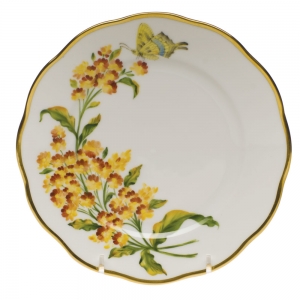 Herend American Wildflower Butterfly Weed Bread & Butter Plate -6"