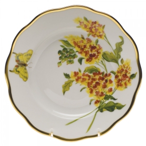 Herend American Wildflower Butterfly Weed Salad Plate -7.5"