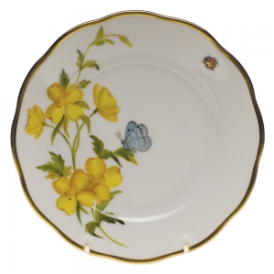 Herend American Wildflower Evening Primrose Bread & Butter Plate -6"