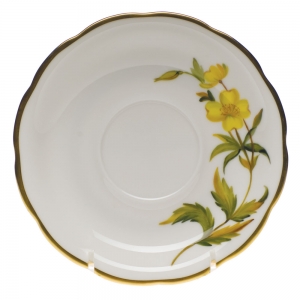 Herend American Wildflower Evening Primrose Tea Saucer - 6"