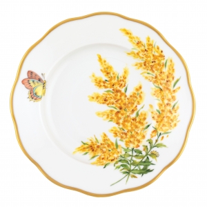 Herend American Wildflowers Tall Goldenrod Salad  Plate - 7.5"