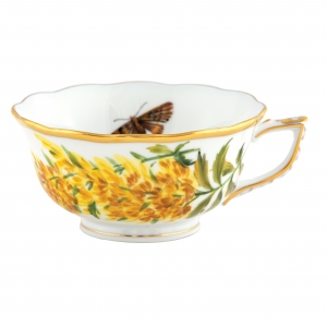 Herend American Wildflowers Tall Goldenrod Tea Cup - 8 oz.