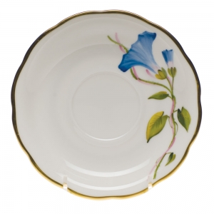 Herend American Wildflower Morning Glory Tea Saucer - 6"