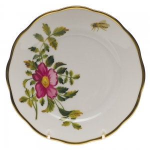 Herend American Wildflower Prairie Rose Bread & Butter Plate - 6"