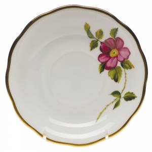 Herend American Wildflower Prairie Rose Tea Saucer