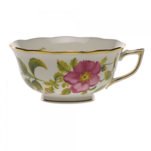 Herend American Wildflower Prairie Rose Tea Cup - 8oz.