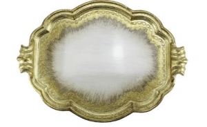 Arte Italica Florentino Wooden Tray / Antique Gold, Large - 21.25"