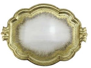 Arte Italica Florentino Wooden Tray / Antique Gold, XLarge - 26"