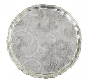 Arte Italica Florentino Damask Wooden Tray/Charger - 13"