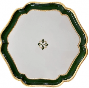 Arte Italica Florentino Baroque Green Wooden Large Charger/Tra - Large