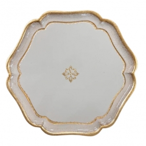 Arte Italica Florentino Baroque Taupe Wooden Charger/Tray -Medium
