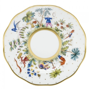 Herend Asian Garden Ornate Dessert Plate