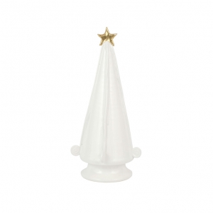 Vietri Foresta White Medium Tree with Swirl - 15.25"