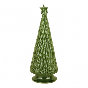 Vietri Foresta Green Large Hammered Tree - 16"