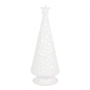 Vietri Foresta White Large Hammered Tree - 16"