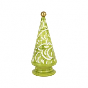 Vietri Foresta Lime Green Scroll Tree - 12.75"