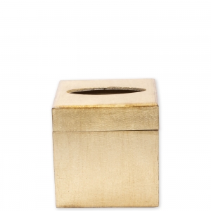 Vietri Florentine Wooden Gold Tissue Box