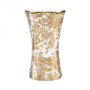 Royal Crown Derby Aves Gold Column Vase - 11.8"