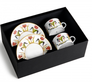 L'Objet Grand Tour Tea Cup + Saucer - Set 2