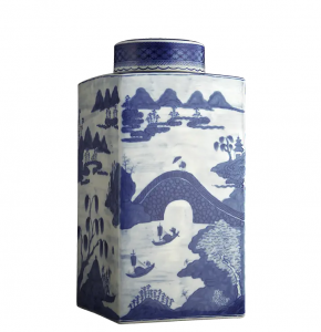 Mottahedeh Blue Canton Tea Jar Large
