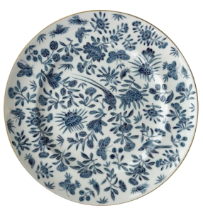 Mottahedeh Sacred Bird and Butterfly Blue Dinner Plate - 10"